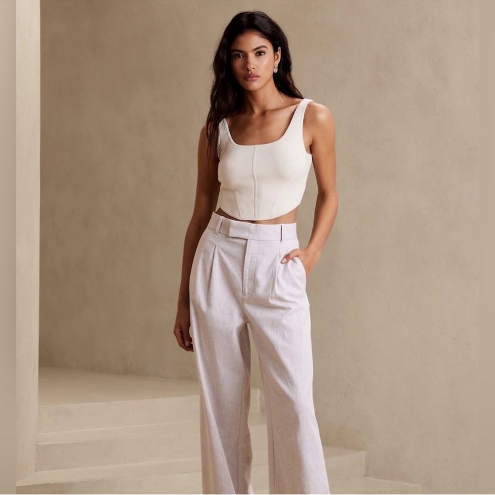 Banana Republic Cream Crop Top